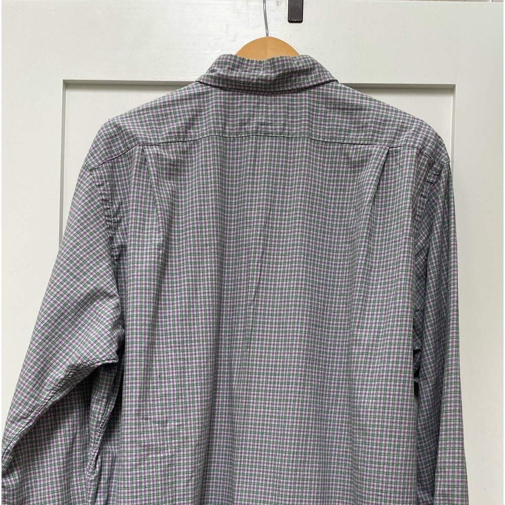 TWO Ralph Lauren XL long sleeve cotton button down dress shirts chambray check - Picture 6 of 13